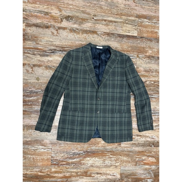 Boglioli Other - Boglioli Wool & Cashmere Sport Coat Size 48 (EU Size 58) Green Plaid Italy